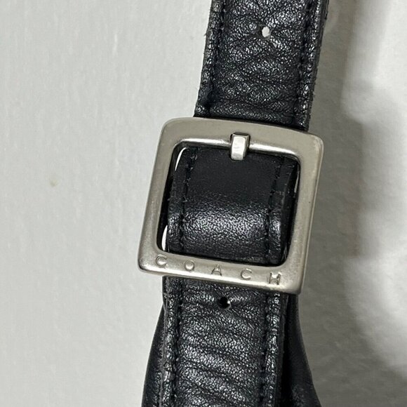 Coach‎ 9131 Vintage Small Saddle Hippie Boho Flap Crossbody Bag Black Leather - Picture 3 of 8